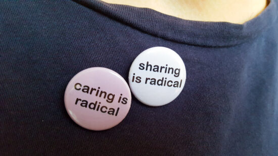 sharing is radical badge