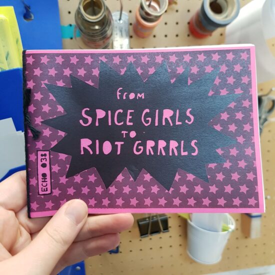 From Spice Girls to Riot Grrrls, a zine with a hot pink cover