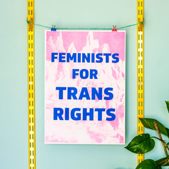 Feminists For Trans Rights - A3 Risograph print (sliding scale pricing)