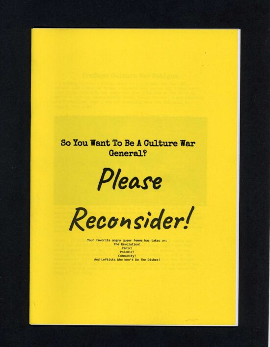 So You Want to Be a Culture War General? Please Reconsider!