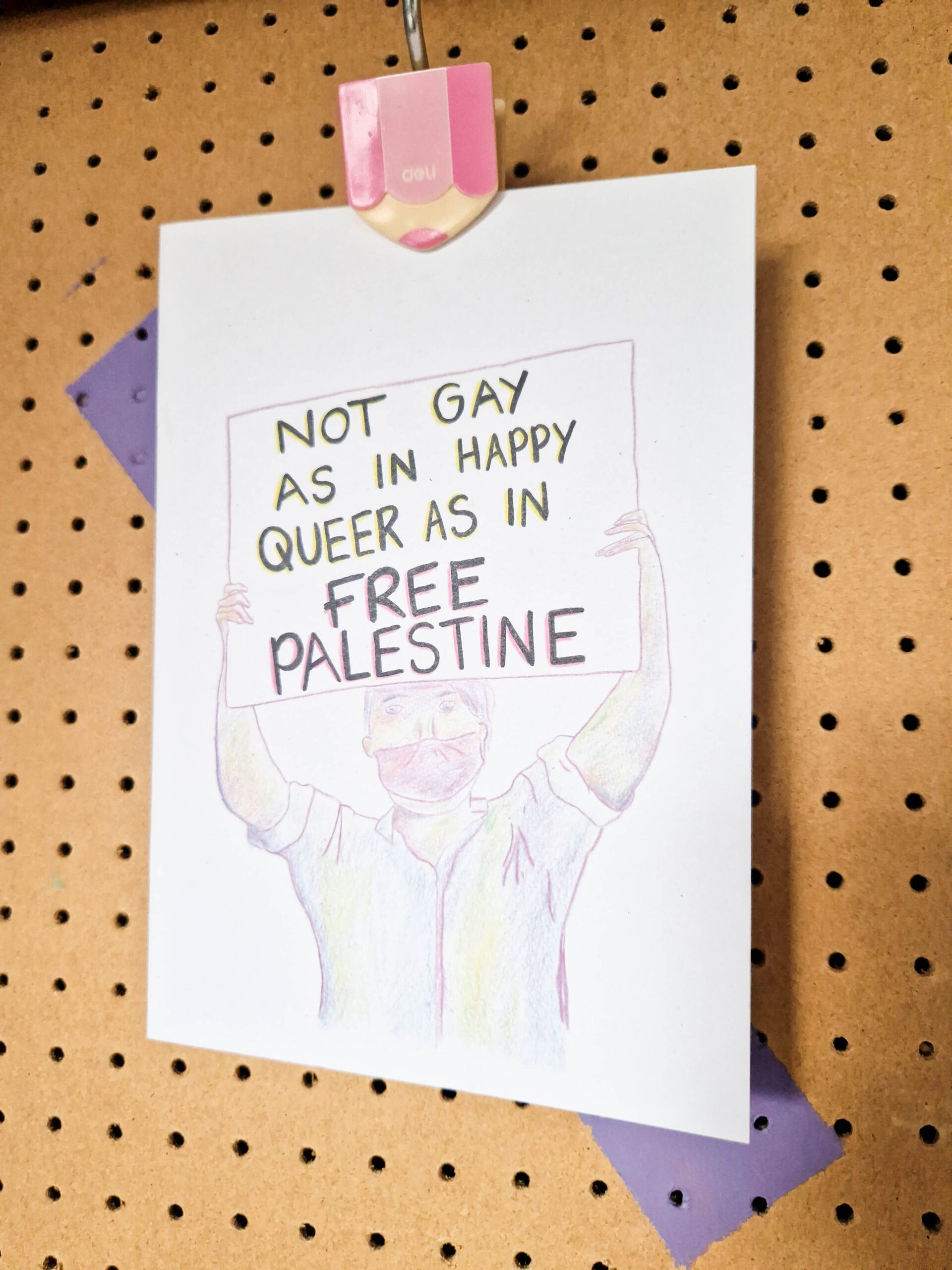 Not gay as in happy queer as in Free Palestine by Holly Casio
