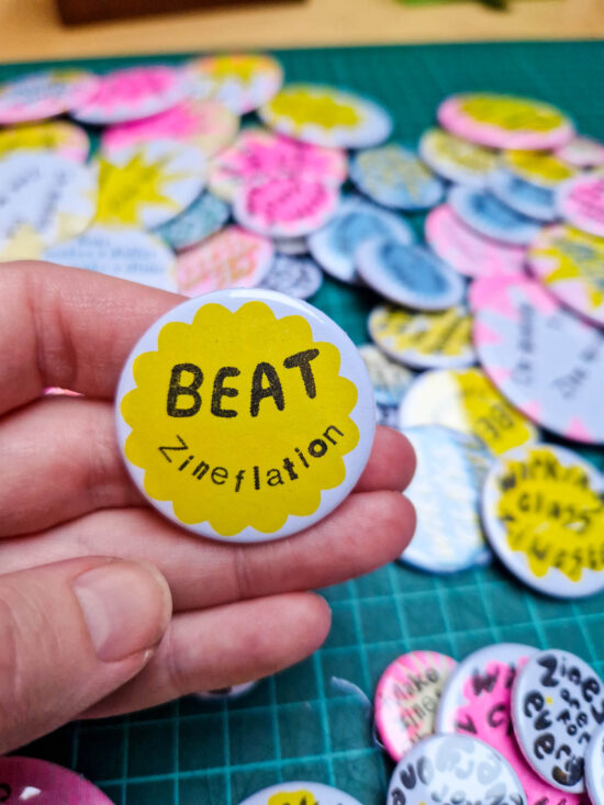 2025-09-15 18.04.04 Beat Zineflation (38mm riso badge)
