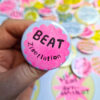Beat Zineflation (38mm riso badge)